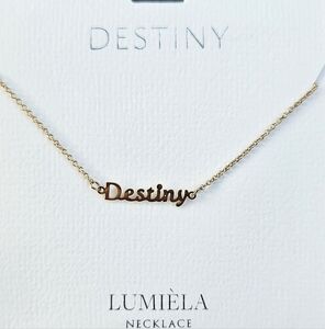 🌸 DESTINY Script Name Chain Goldtone Necklace 🌸